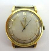 Omega, an 18ct gents automatic wristwatch (lacks bracelet), case diameter 31mm.