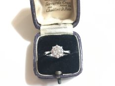 A good diamond solitaire ring set, approx 2 carats, set in unmarked white gold possibly platinum,