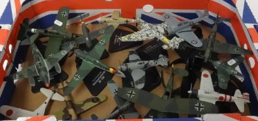 A collection of Corgi Aviation diecast model aeroplanes and stands, approx 38.