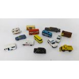A collection of various diecast loose model cars including French Majorette, Corgi etc including