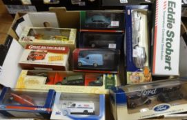 A collection of Corgi, diecast vehicles, service vehicles, Ford, military, buses etc, approx 11.