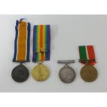A mixed group of Great War Medals awarded to 91543 Gunner C.F.Jones RA, war medal and victory
