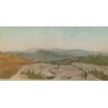 S.W.Armstrong, watercolour 'Dartmoor', other moorland scenes, assortment of various prints including