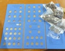 A general collection of GB coins including albums, shillings, pennies, florins etc.