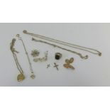 A collection of various gold jewellery, approx 47gms.