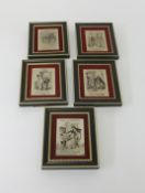 A set of five sterling silver plaques of Jane Austin novels.