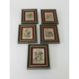 A set of five sterling silver plaques of Jane Austin novels.