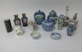 Reproduction Oriental ginger jars, cloisonné wares and other china wares also metal mounted