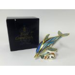Royal Crown Derby, Dolphin, boxed.