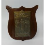 An early 20th Century plaque presented for 'Open Championship Horticulture Prize' with art nouveau