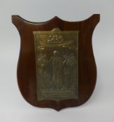 An early 20th Century plaque presented for 'Open Championship Horticulture Prize' with art nouveau