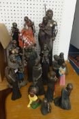 A collection of Soul Journeys African figures (18), the tallest 48cm.