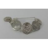 A coin bracelet set with antique coins from The San Pedro Mayor/St Peter The Great Ship stranded