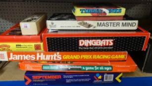 A collection of vintage games including Evel Knievel Chopper game etc.