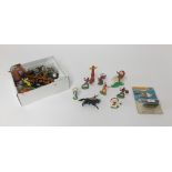 Britains, a small collection of plastic Indians and Cowboy figures etc.