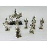 A collection of Royal Hampshire Art Foundry metal military figures, boxed.