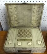 A vintage Marconi portable radio.