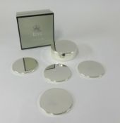 A 2008 silver plated coaster set, mint and boxed, a gift from the Queen to the Royal Household.