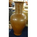 An oriental brown glazed porcelain tall vase, height 50cm