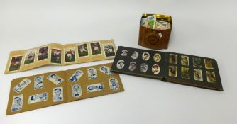 A general collection of cigarette cards in album and loose also Chix bubble-gum football picture