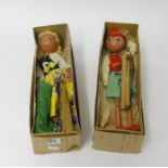 Two Pelham puppets, boxed 'Dutch Boy and Girl (2).