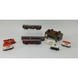 A collection of Tri-ang and Hornby model railway (mainly accessories), track etc.