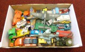A collection of diecast models, Lone Star, Tonka and Hot Wheels.