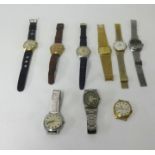 Nine various gents vintage Sekonda wristwatches.