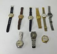 Nine various gents vintage Sekonda wristwatches.