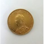 Victoria, 1893 gold sovereign.