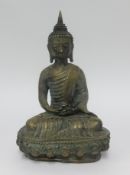 A Chinese bronze Buddha, height 30cm.