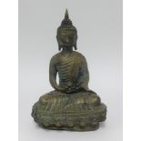 A Chinese bronze Buddha, height 30cm.