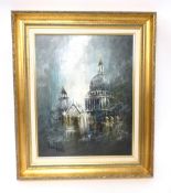 Ben Maile (1922-2017) oil on canvas, 'Early morning at St Pauls', 50cm x 40cm, signed, Provenance