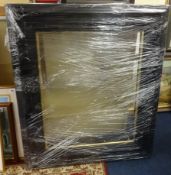An original Robert Lenkiewicz picture frame, size of aperture 73cm x 58cm black and glazed.