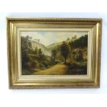 G.Willis-Pryce, signed oil on canvas 'Country landscape with Castle', 30cm x 45cm.