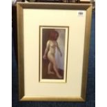 Piran Bishop, small oil 'Nude', 10cm x 24cm.