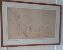 Alixe Jean Shearer Armstrong, 'Castle wall', pencil sketch, 50cm x 50cm