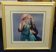Robert Lenkiewicz (1941-2002) 'Bella, with The Painter', signed, No.121/550, size including frame