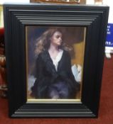 Robert Lenkiewicz (1941-2002) original oil, Project 18, Lisa Stokes, signed and titled verso '