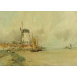 Oswald Garside (1879-1942) watercolour, signed, 'Dutch Coastline', 37cm x 49cm.