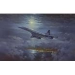 Simon Atack, limited edition print 'Concorde, Speedbird', Signed in pencil by the artist six