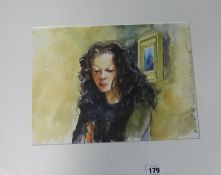 Robert Lenkiewicz (1941-2002), print 'Anna at The House', mounted and unframed.