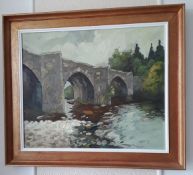 Bob Vigg, 'Staverton Bridge', oil on canvas, 60cm x 50cm