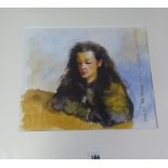 Robert Lenkiewicz (1941-2002), print 'Anna at The House, Lower Compton', mounted and unframed.