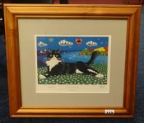Brian Pollard, signed print 'Kernow the Cat', number 256/450, with certificate verso.