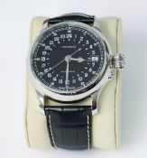 Longines, Heritage Twenty Four Hour automatic gents stainless steel wristwatch, 47mm diameter, as