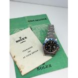 Rolex, a 1960's GMT Master, model 1675, gents, stainless steel, serial number on watch case 1308034