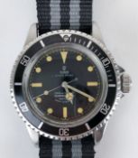 Tudor Oyster Prince Submariner, model 7928, a 1960's gents stainless steel wristwatch, serial no.