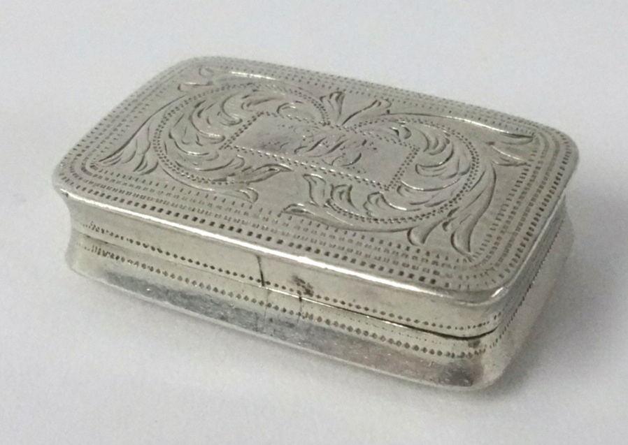 A Georgian silver vinaigrette, length 30mm.