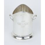 A Geo V silver wine cooler, with inscription, approx 16.80oz.